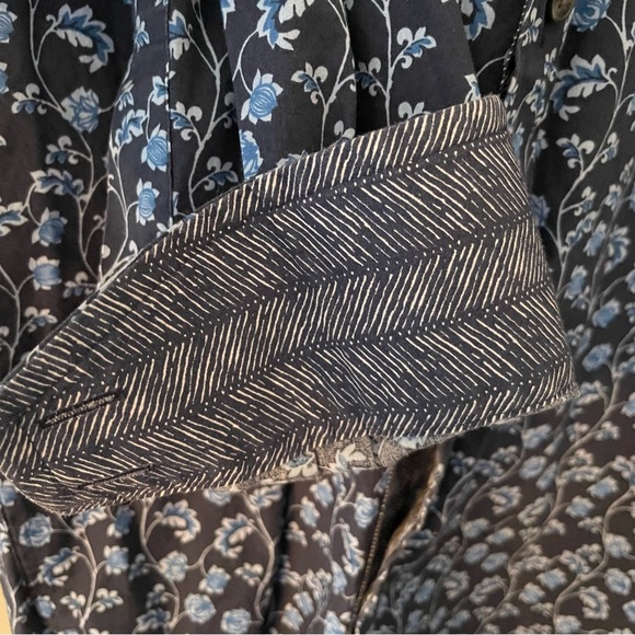 Ted Baker Endurance Blue Floral Button Up Contrasting Cuffs - Picture 6 of 7